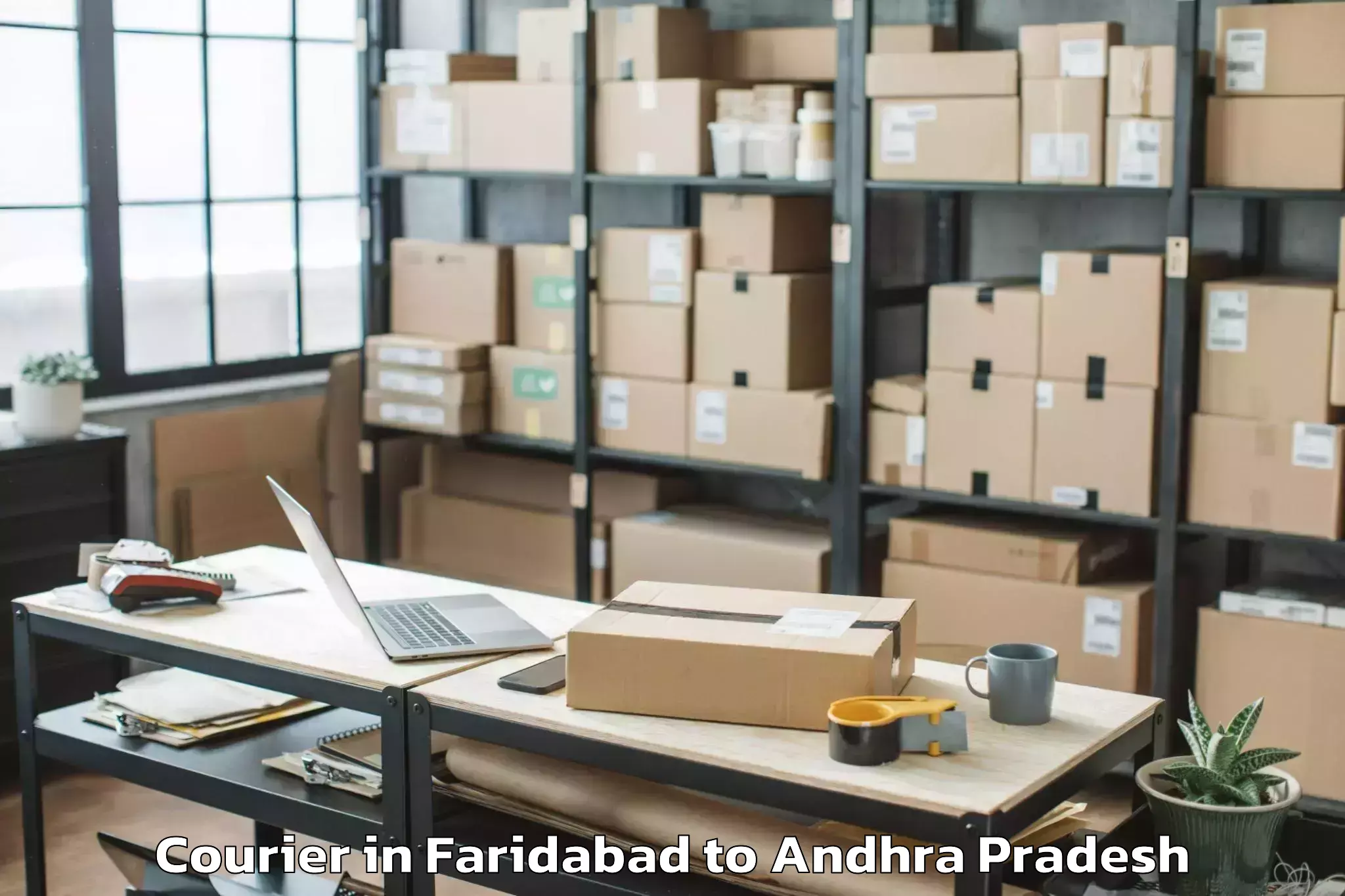 Leading Faridabad to Kovvur Courier Provider